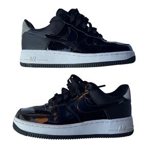 Nike With Full Force Low – Black Patent / White – Size W 8